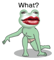 Frog of the big mouth 3 English version sticker #7467908