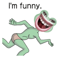 Frog of the big mouth 3 English version sticker #7467909