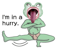 Frog of the big mouth 3 English version sticker #7467910