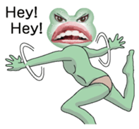 Frog of the big mouth 3 English version sticker #7467913