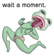 Frog of the big mouth 3 English version sticker #7467915