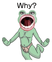 Frog of the big mouth 3 English version sticker #7467916