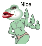 Frog of the big mouth 3 English version sticker #7467918