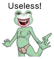 Frog of the big mouth 3 English version sticker #7467920