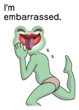 Frog of the big mouth 3 English version sticker #7467921