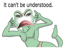 Frog of the big mouth 3 English version sticker #7467922