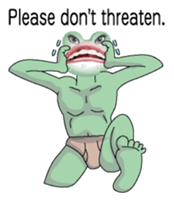 Frog of the big mouth 3 English version sticker #7467923
