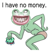 Frog of the big mouth 3 English version sticker #7467924