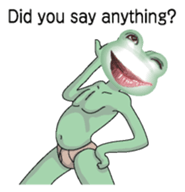 Frog of the big mouth 3 English version sticker #7467925