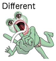 Frog of the big mouth 3 English version sticker #7467927