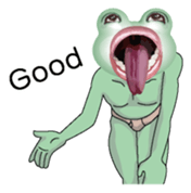 Frog of the big mouth 3 English version sticker #7467929