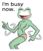 Frog of the big mouth 3 English version sticker #7467930