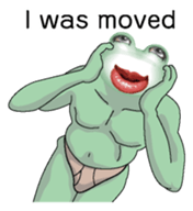 Frog of the big mouth 3 English version sticker #7467933