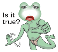Frog of the big mouth 3 English version sticker #7467935