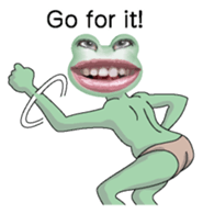 Frog of the big mouth 3 English version sticker #7467936