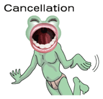 Frog of the big mouth 3 English version sticker #7467937
