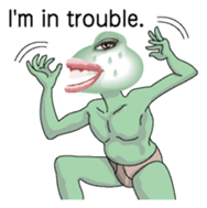 Frog of the big mouth 3 English version sticker #7467938