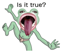 Frog of the big mouth 3 English version sticker #7467939