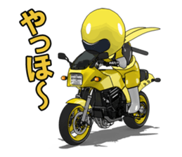 The Happy Yellow Motorcycle sticker #7468100