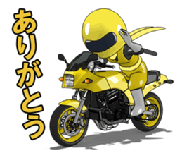 The Happy Yellow Motorcycle sticker #7468101
