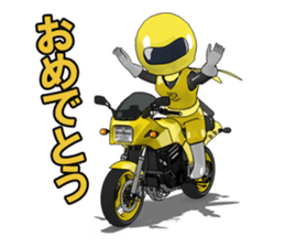The Happy Yellow Motorcycle sticker #7468102