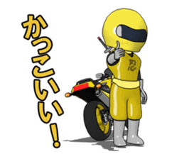 The Happy Yellow Motorcycle sticker #7468121