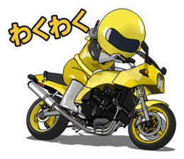 The Happy Yellow Motorcycle sticker #7468128