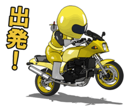 The Happy Yellow Motorcycle sticker #7468130