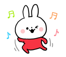 Red Color Rabbit sticker #7468304