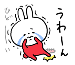 Red Color Rabbit sticker #7468305