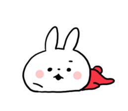 Red Color Rabbit sticker #7468307