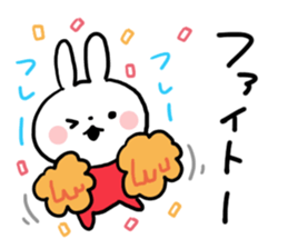 Red Color Rabbit sticker #7468309