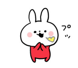 Red Color Rabbit sticker #7468317