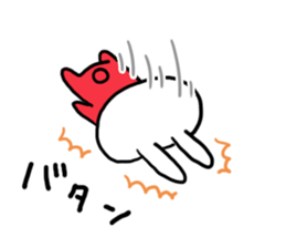 Red Color Rabbit sticker #7468320