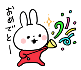 Red Color Rabbit sticker #7468322