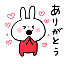 Red Color Rabbit sticker #7468323