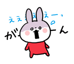 Red Color Rabbit sticker #7468324