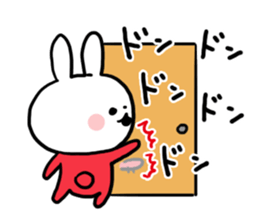 Red Color Rabbit sticker #7468325