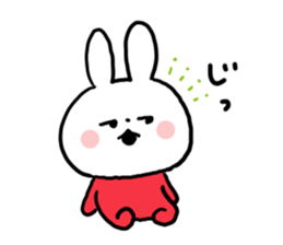 Red Color Rabbit sticker #7468328