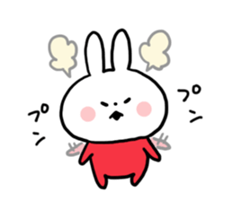 Red Color Rabbit sticker #7468330