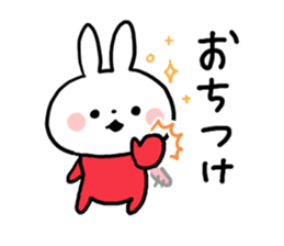 Red Color Rabbit sticker #7468331