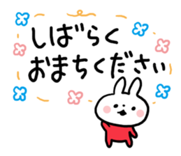 Red Color Rabbit sticker #7468334