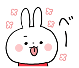 Red Color Rabbit sticker #7468338