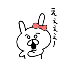Cute  ribbon rabbit sticker #7469024