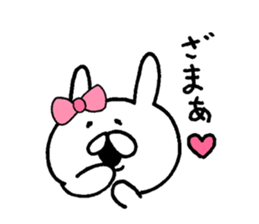 Cute  ribbon rabbit sticker #7469027