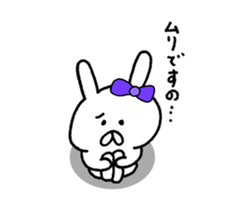 Cute  ribbon rabbit sticker #7469035