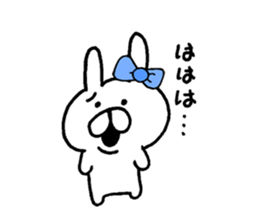 Cute  ribbon rabbit sticker #7469044