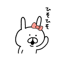 Cute  ribbon rabbit sticker #7469049