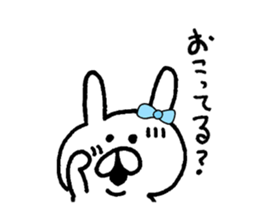 Cute  ribbon rabbit sticker #7469056