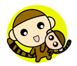 Sports and hobbies and little monkey sticker #7469903